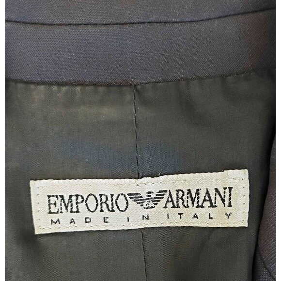EMPORIO ARMANI Womens Dark Gray  2-Piece Pant Power Suit Blazer Jacket 38 / 40 - Picture 4 of 16